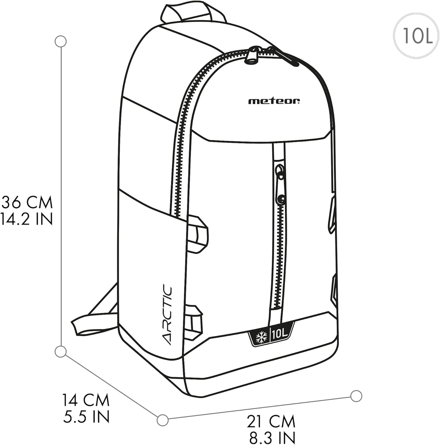 Arctic - Thermorucksack, 10 l / Blue/Gray Melange