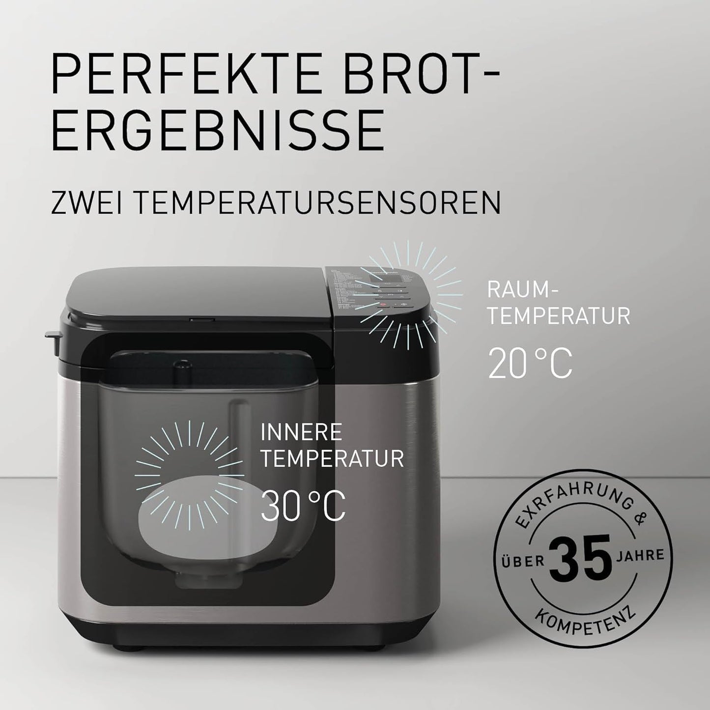 Vollautomatischer Brotbackautomat SD-YR2550, Edelstahl-optik