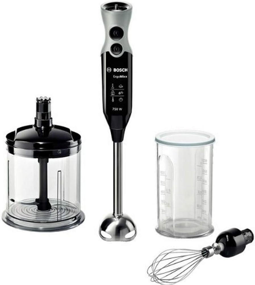 ErgoMixx Stabmixer Set mit Zubehör, Schwarz/Grau