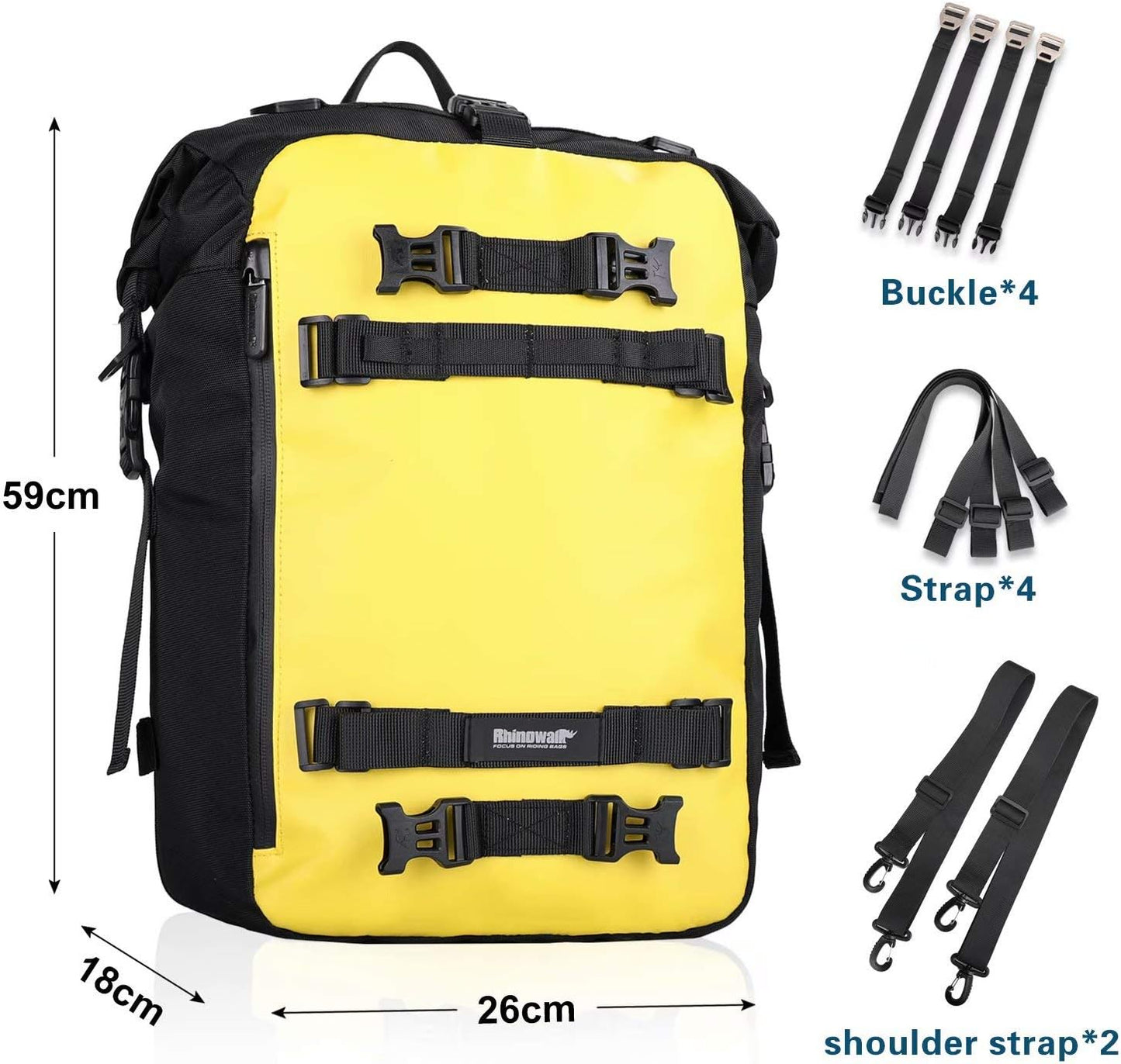 Multifunktionale Motorradtasche 20L, Gelb-20l