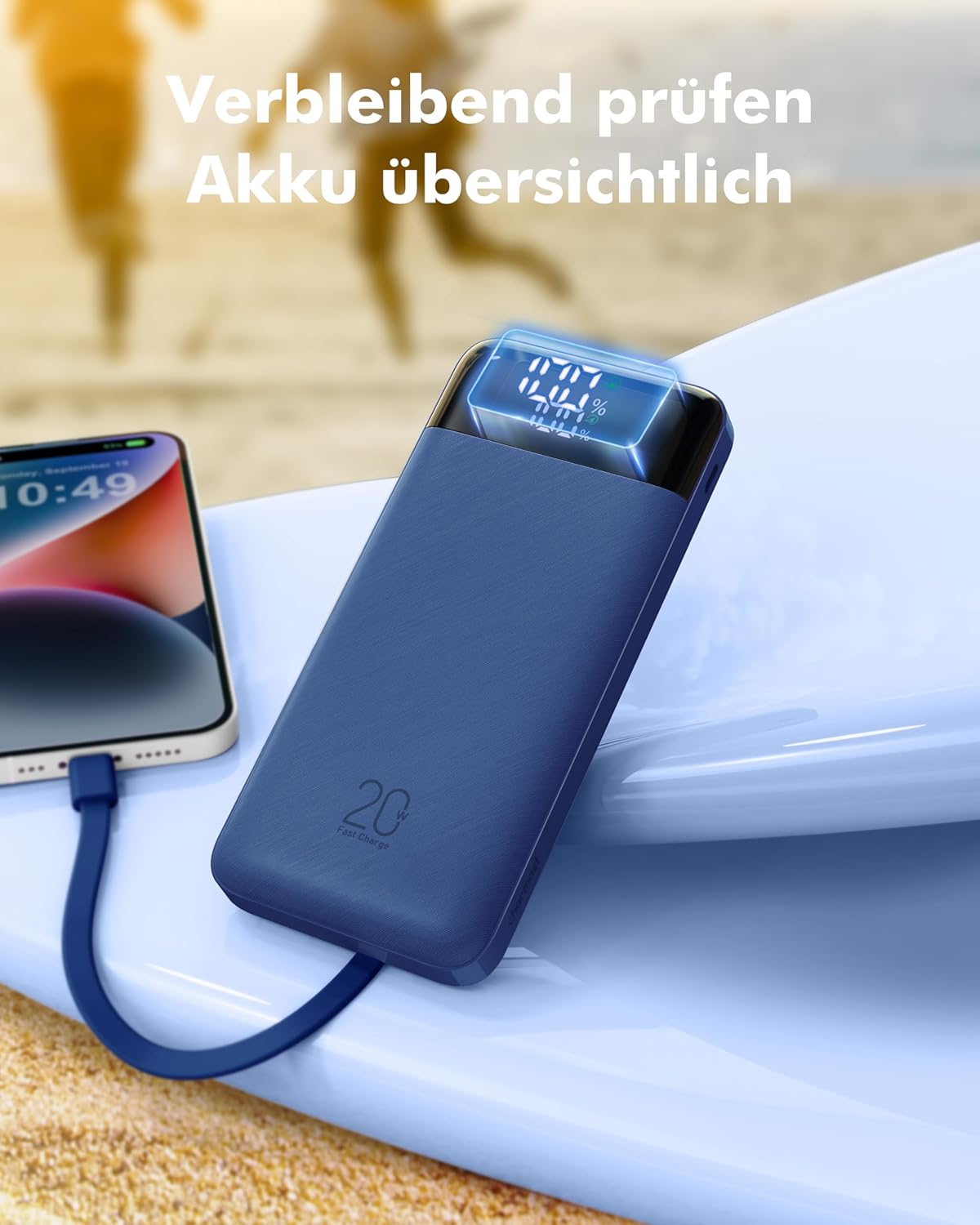 Powerbank, Blau 20000mAh