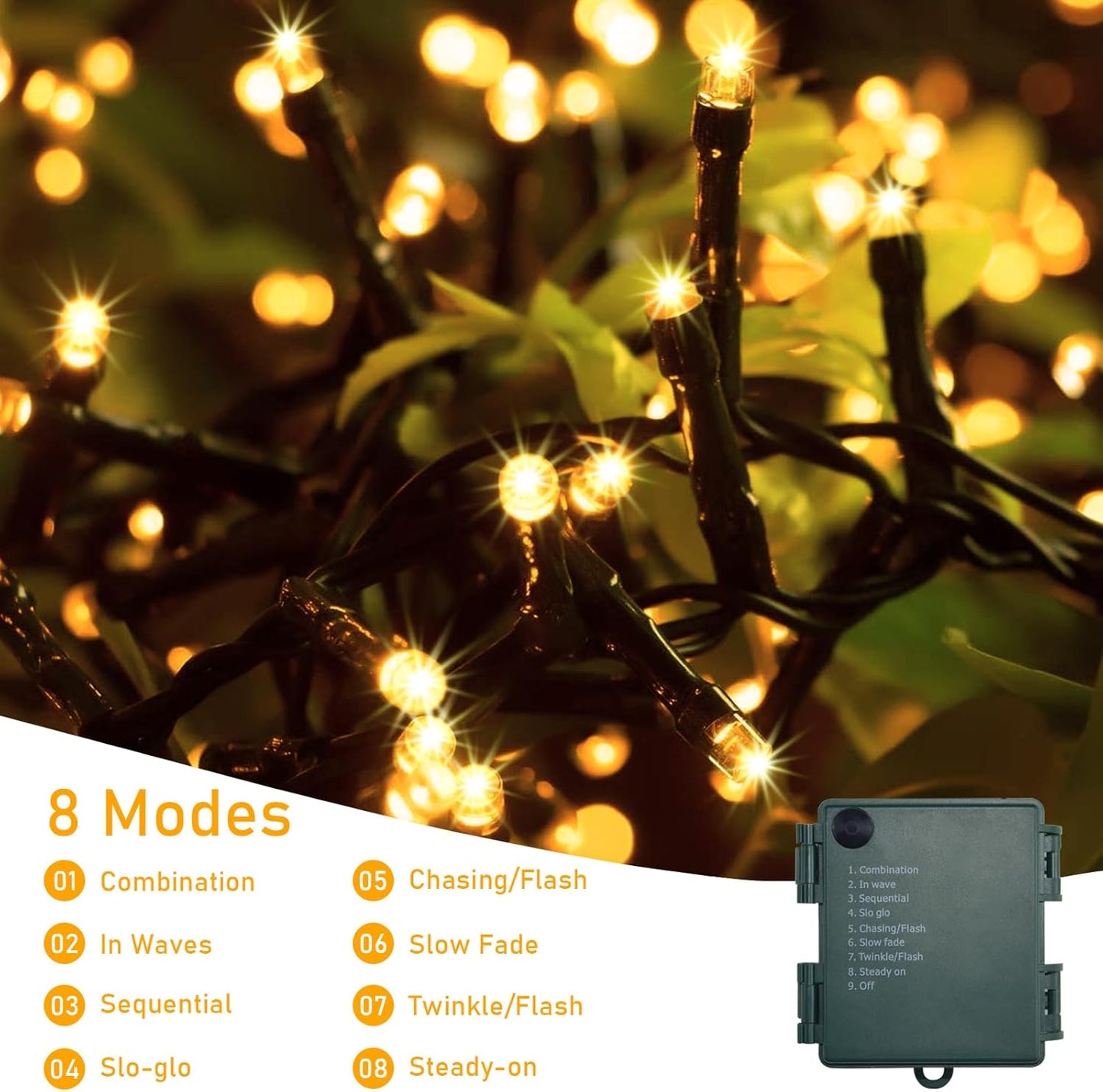 Wasserdichte Weihnachtslichterkette, 20M 1PCS