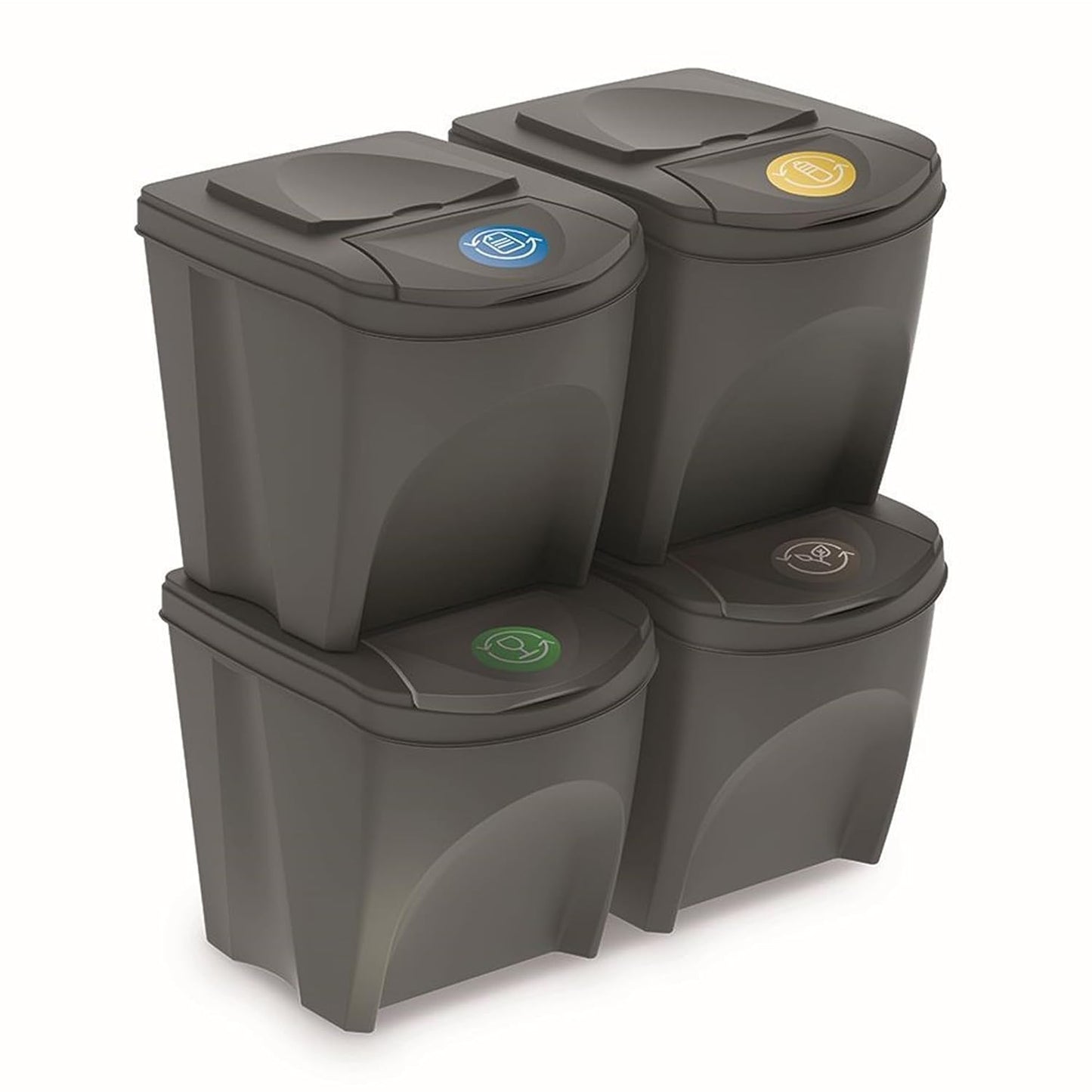 4er-Set Abfalltrennbehälter, Multicolored