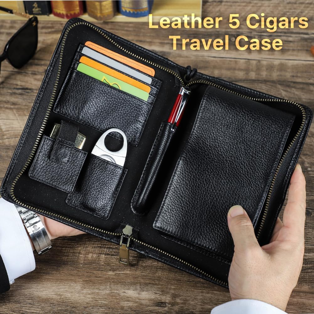 Reise Humidor, Schwarz-5009
