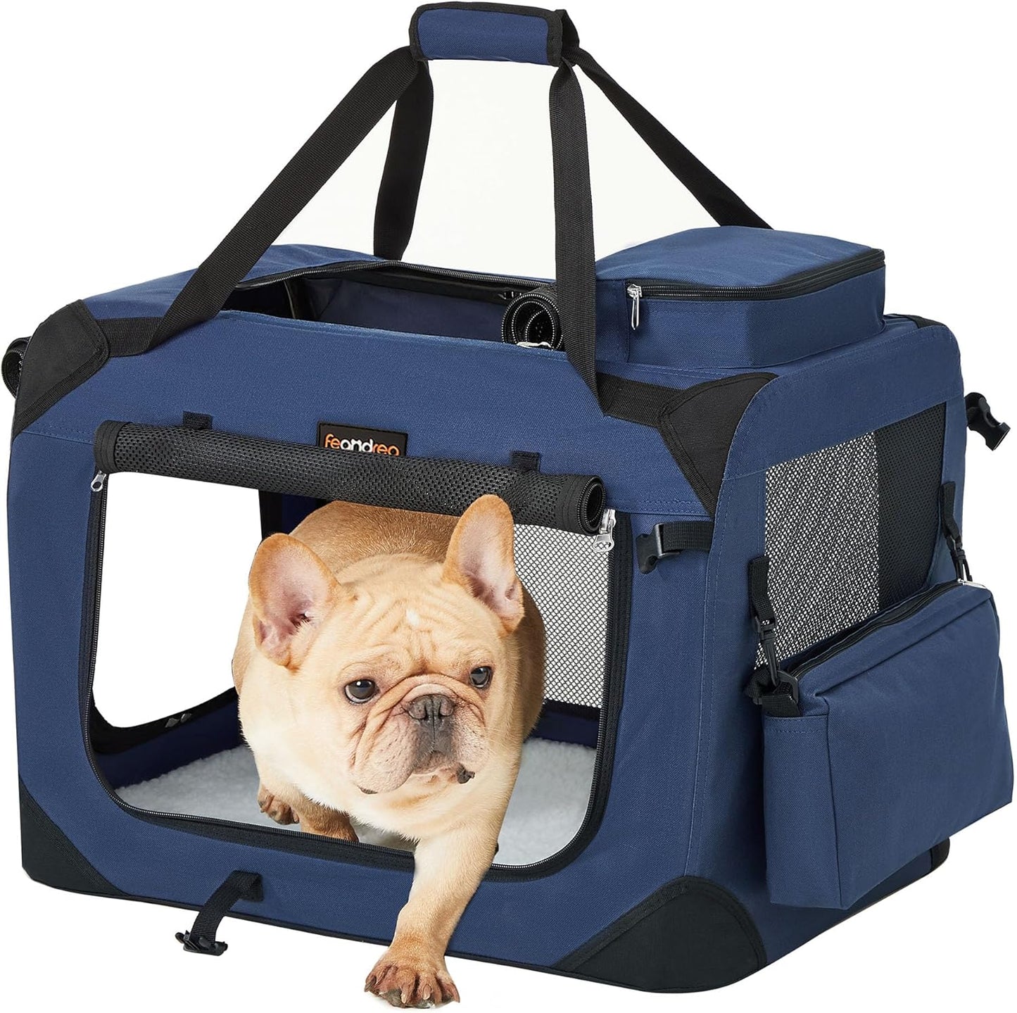 Faltbare Hundetransportbox, Dunkelblau L 50 x B 35 x H 35 cm
