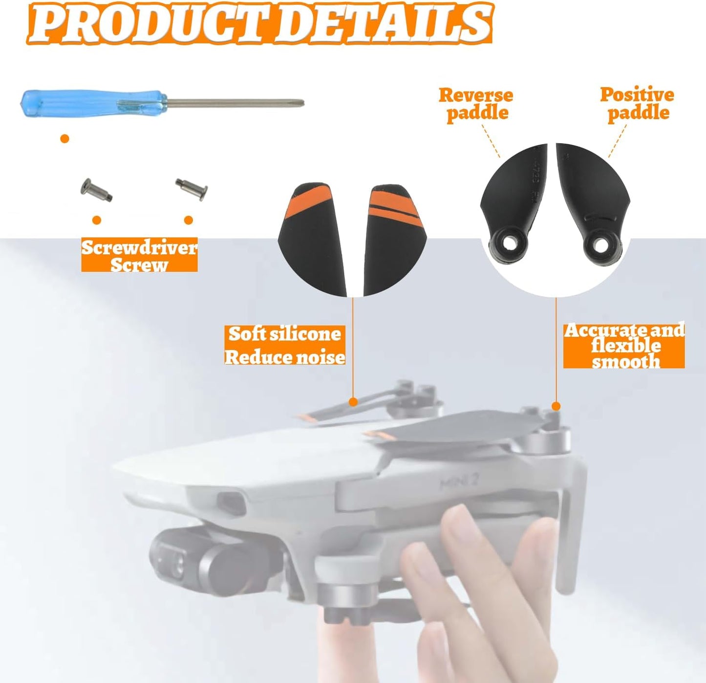Ersatzpropeller-Set für DJI Mini Drohnen 24 Stück