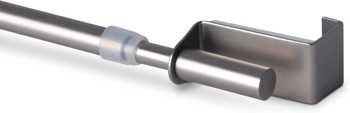 Spannvitrage Gardinenstange, Silber 40-60 cm