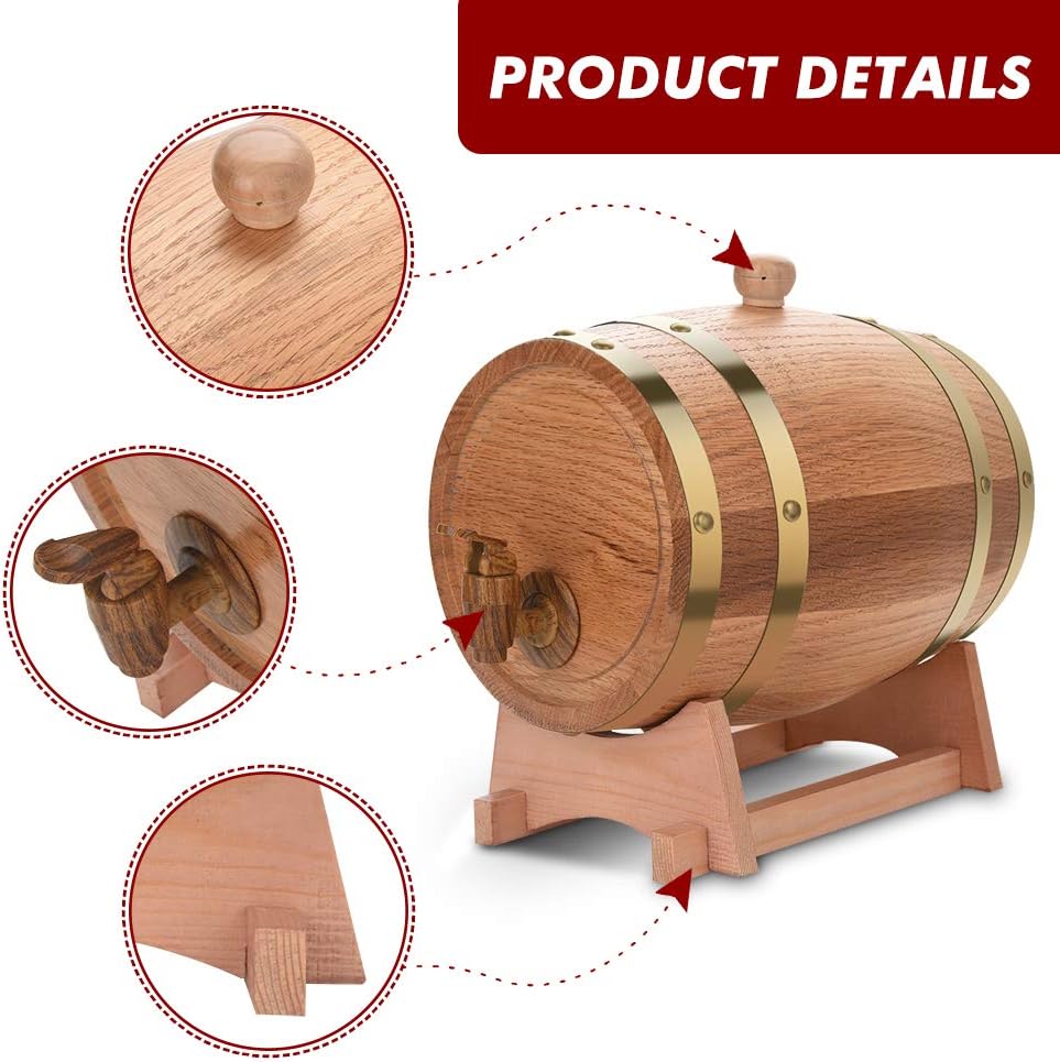 Eichenfass Weinspender (auslaufsicher, 3 l), 3L