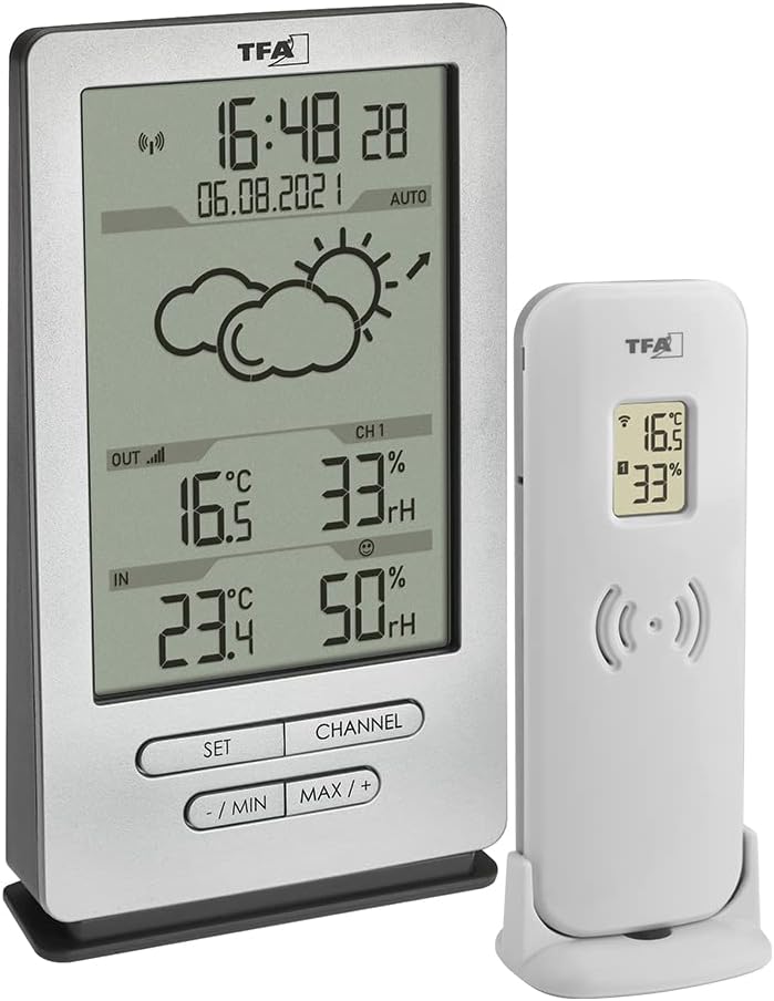 Funk Wetterstation, silber