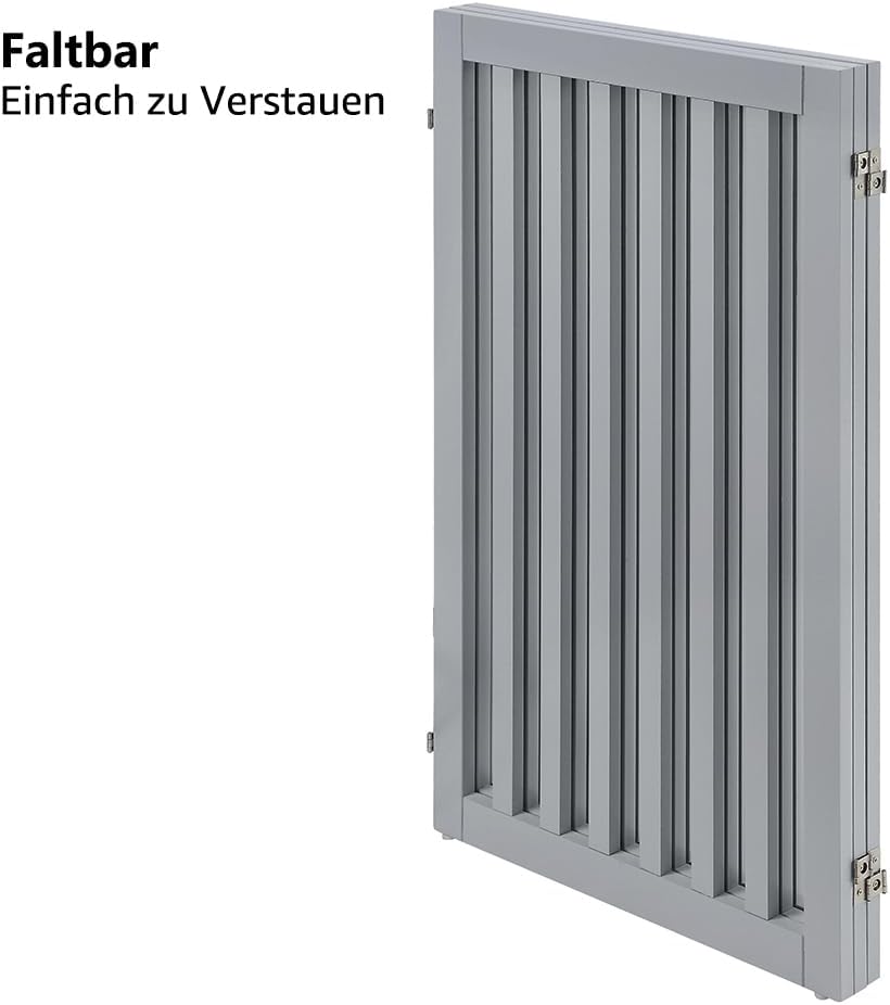 Freistehendes Absperrgitter für Hunde, 3-teilig, Grau, 153L x 91H cm, 3-teilig