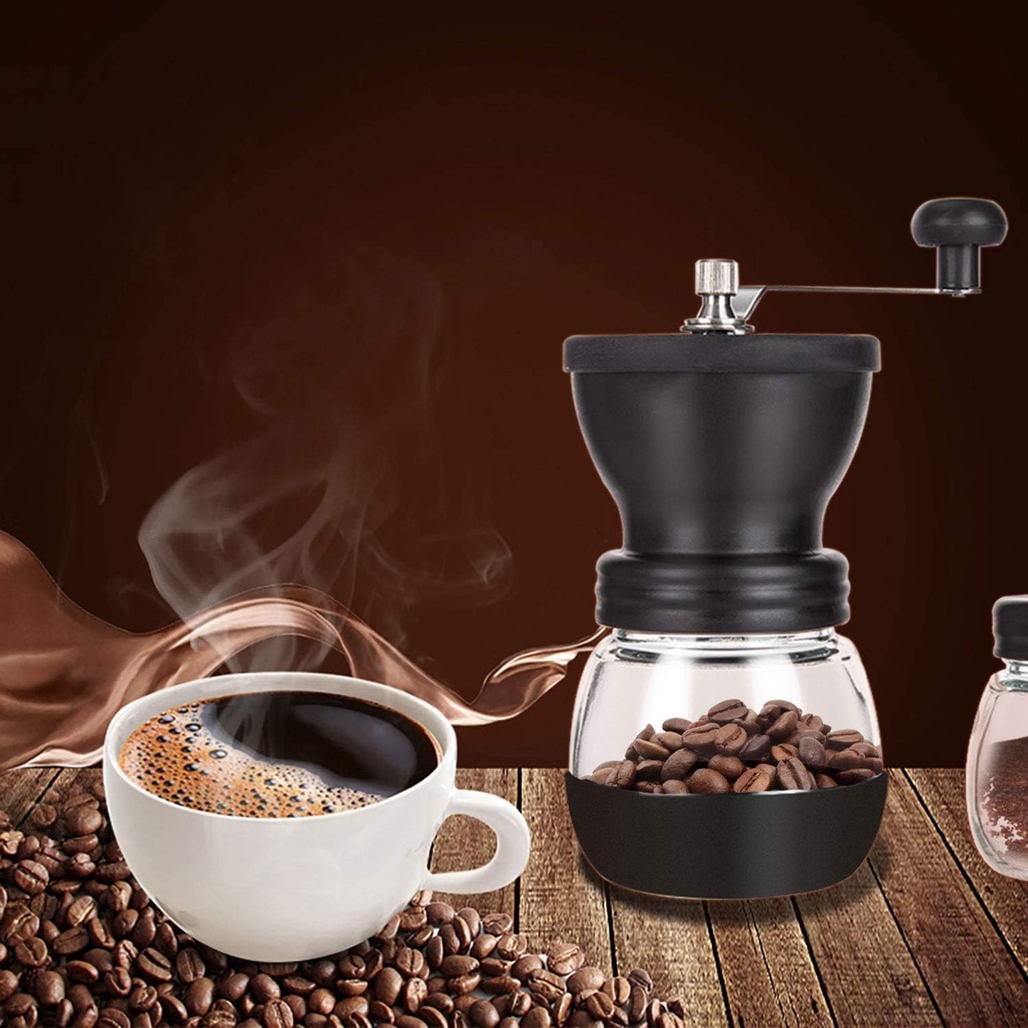 Kaffeemühle mit Keramikmahlwerk, manuell, 11oz grinder