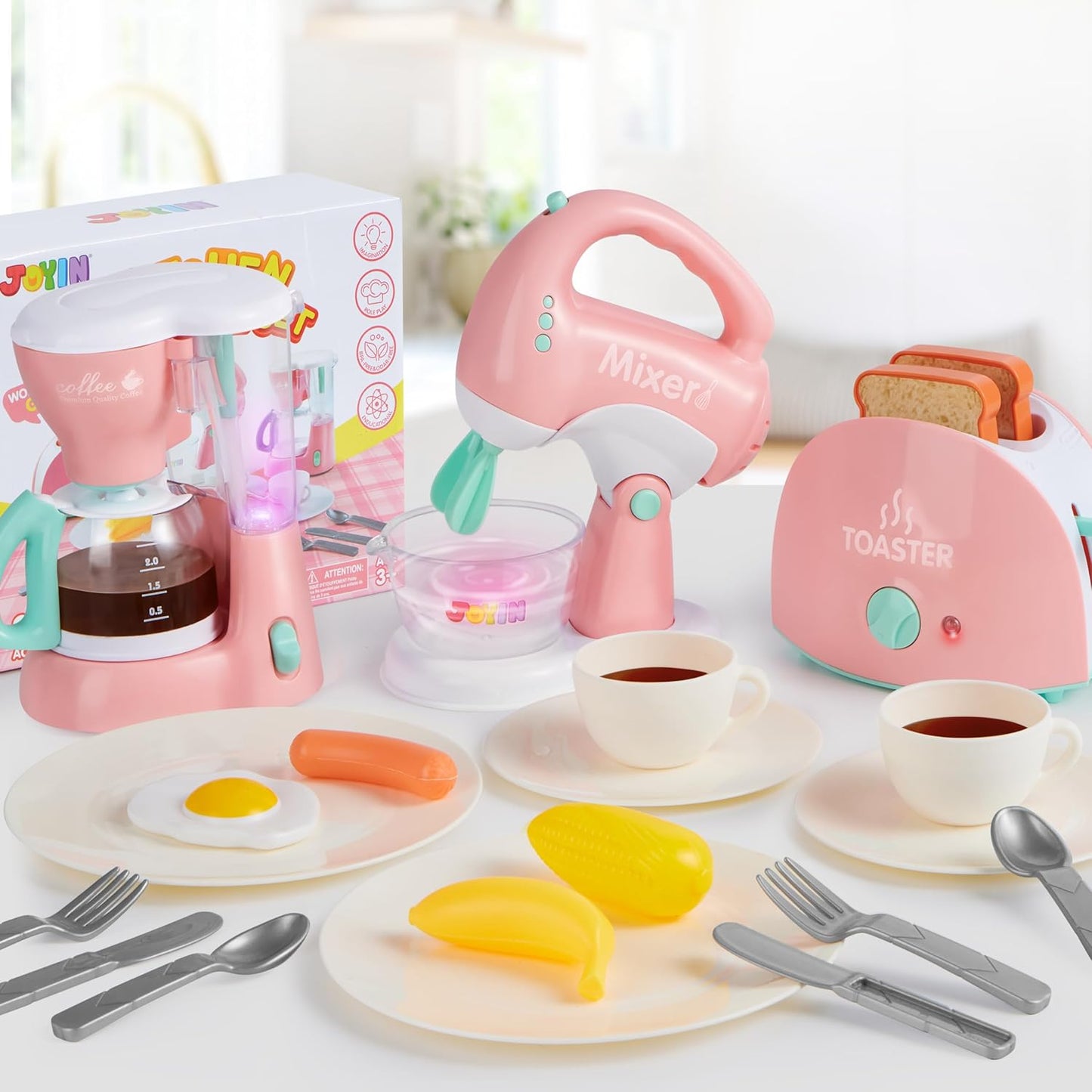Küchenmaschinen-Set mit Licht & Sound, Pink