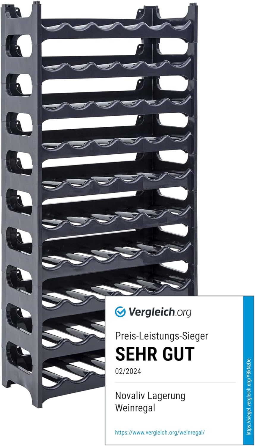 Modulares Flaschenregal für 60 Weinflaschen, für 60 Flaschen