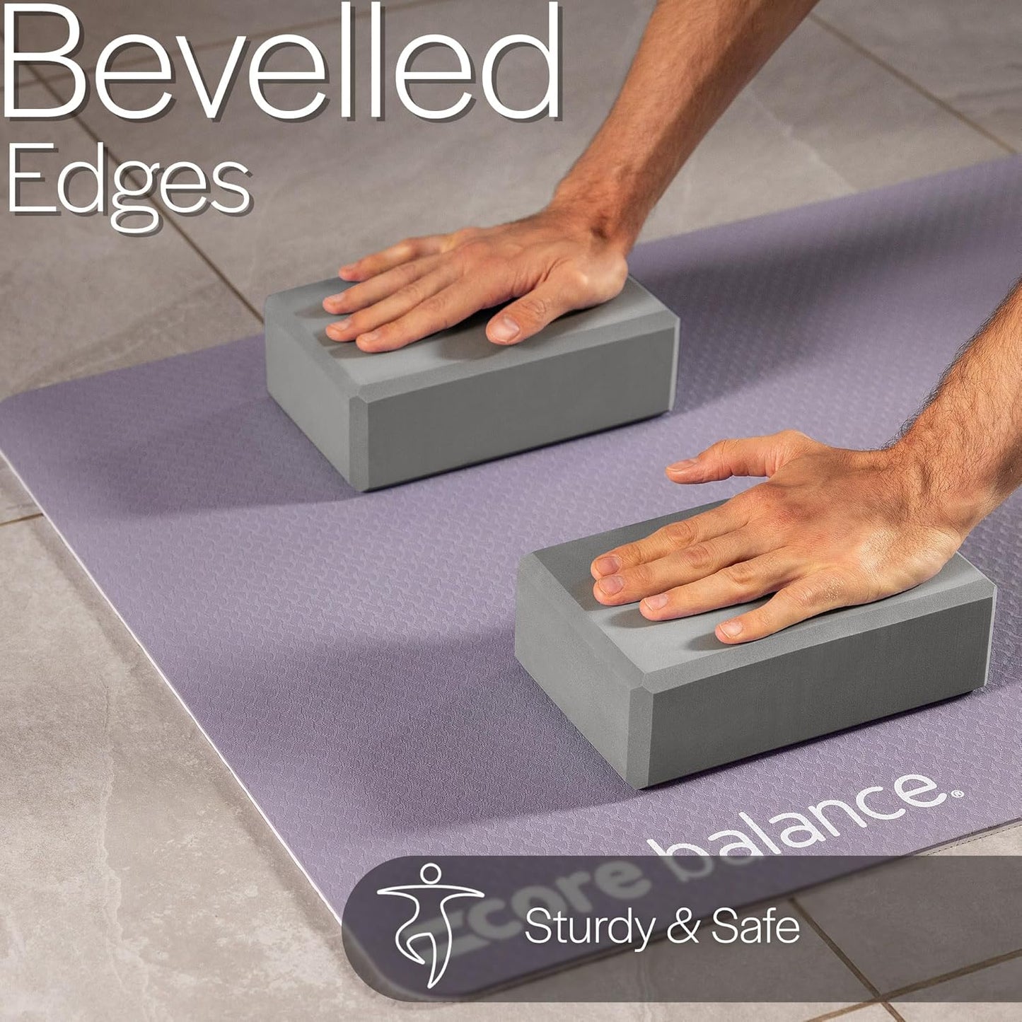 Yoga-Blöcke Set, Grau
