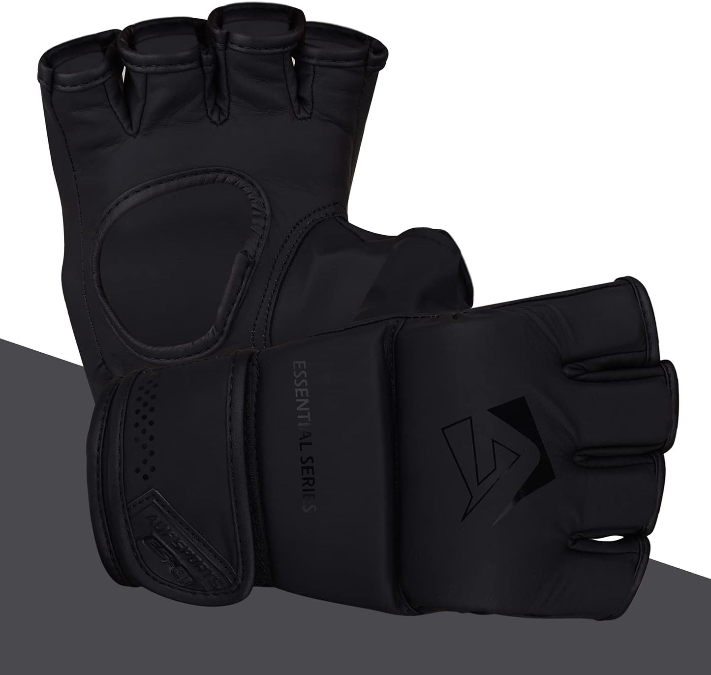 MMA-Trainingshandschuhe, Mattschwarz S