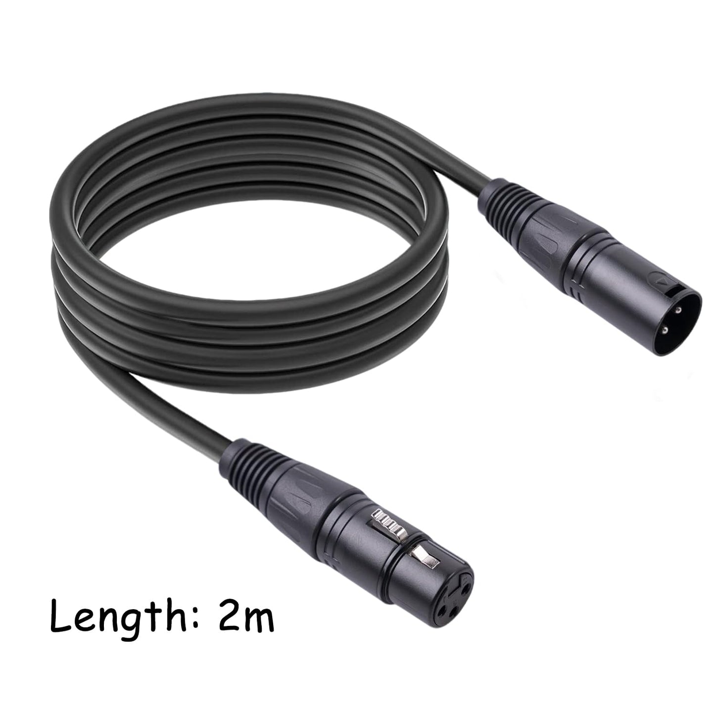 XLR-Mikrofonkabel 3-Pol für Studio & Bühne, 2M