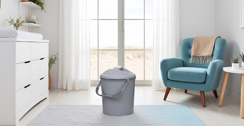 Windeleimer Bella Bambina 11L mit Deckel, Grau
