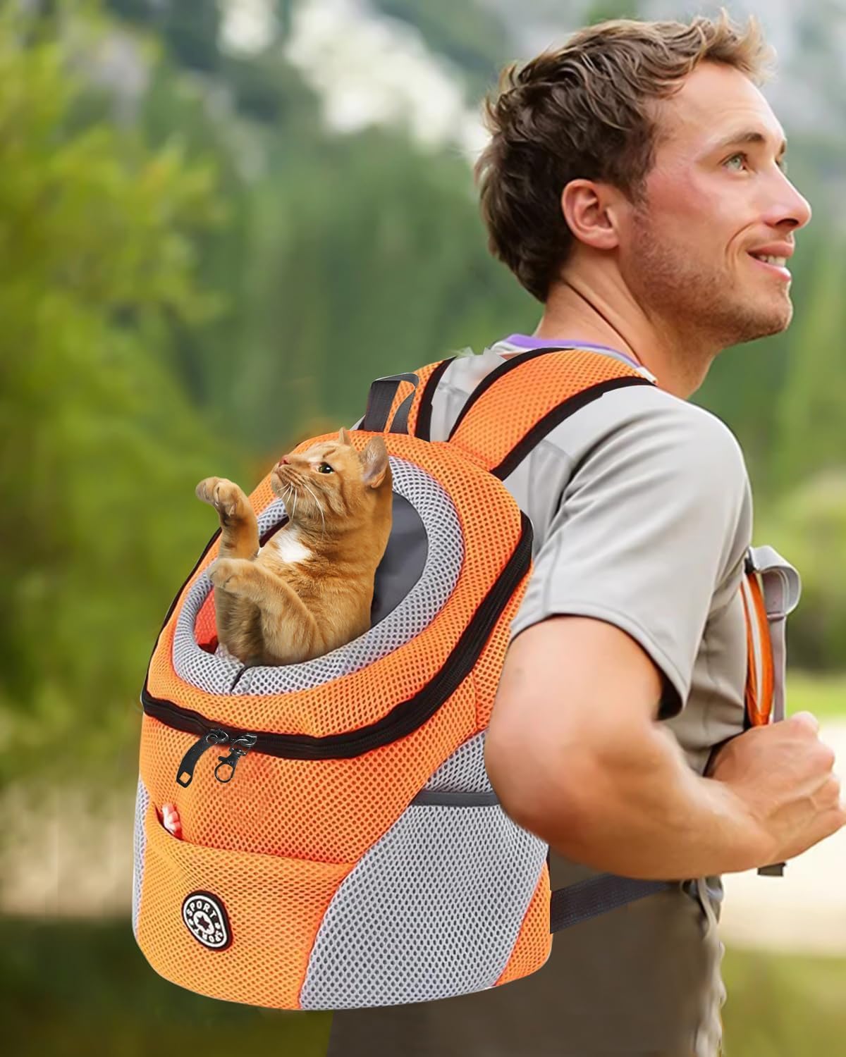 Hundetragerucksack für kleine Hunde, M Orange