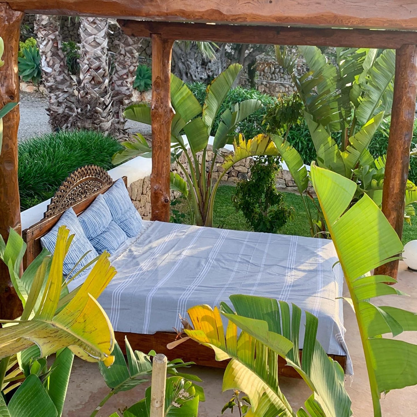 Fouta Bali Premium Strandtuch, Pastellgrau 200/300cm