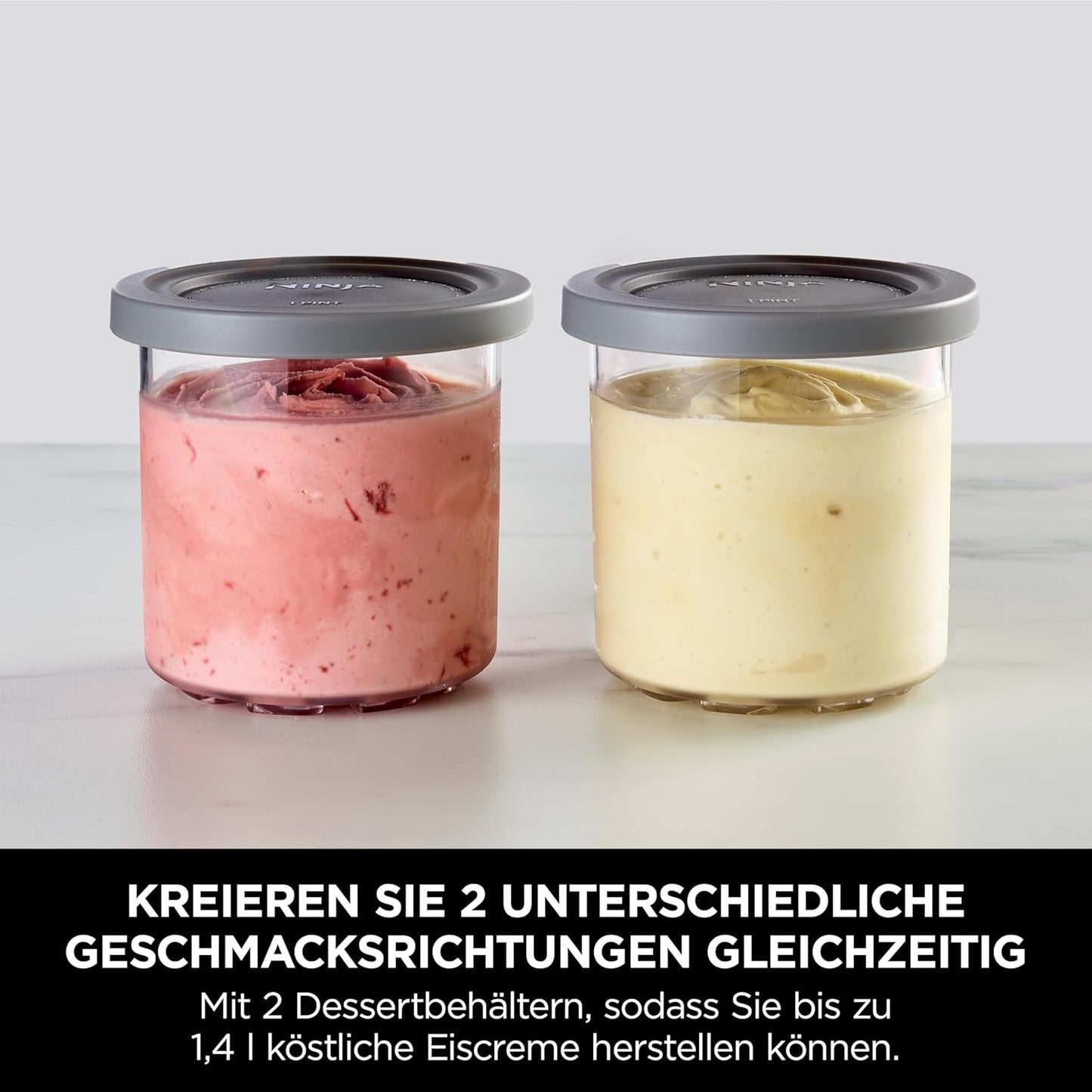 Creami Dessertmaschine mit 7 Programmen, Schwarz/Silber