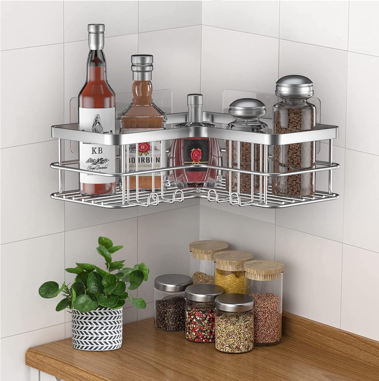2 x Duschablagen, 2-packs Silber