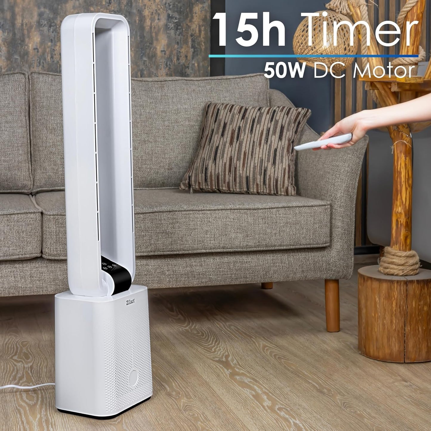 Wanda Turmventilator mit Fernbedienung und Timer, Wanda White