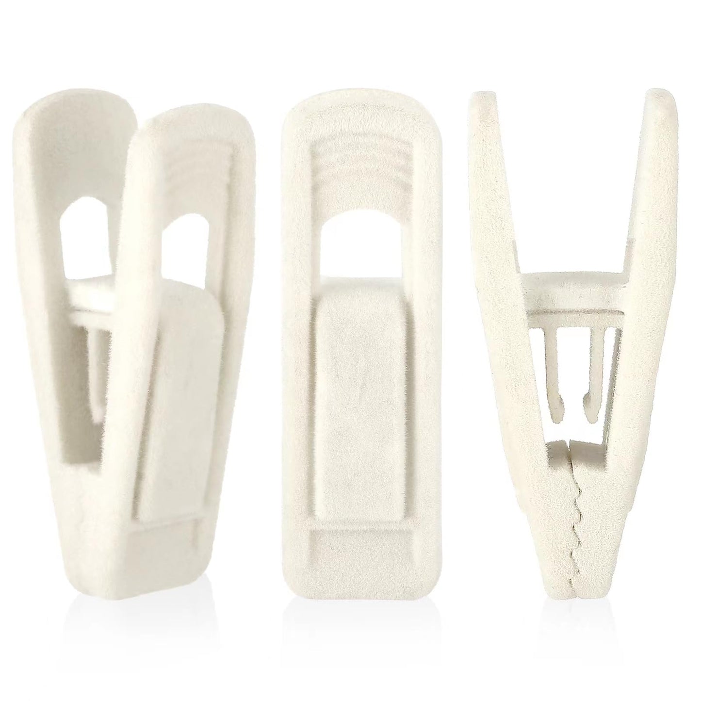24 x Kleiderbügel-Clips für Hosen und Röcke, 24PC Elfenbein
