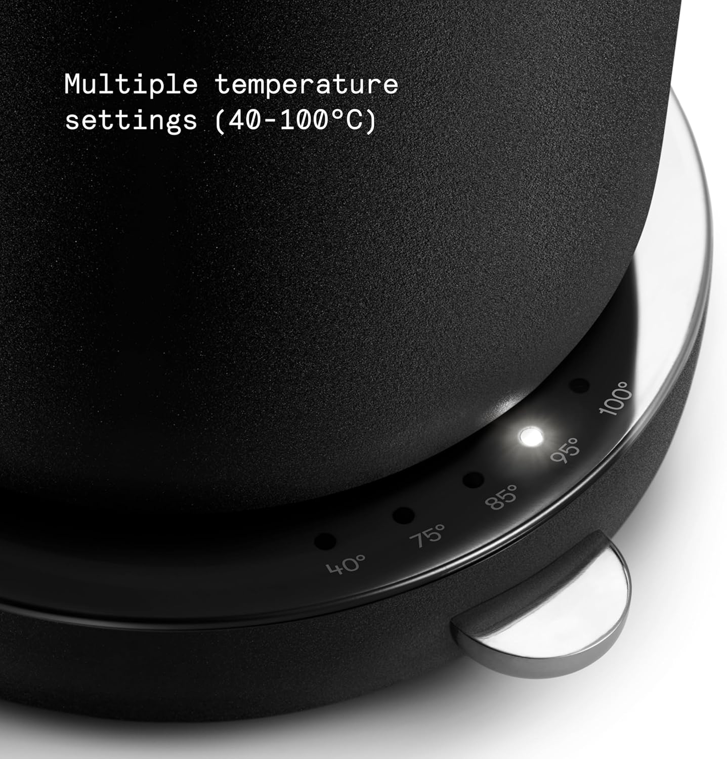 Wasserkocher mit Temperatureinstellungen, Matte Black