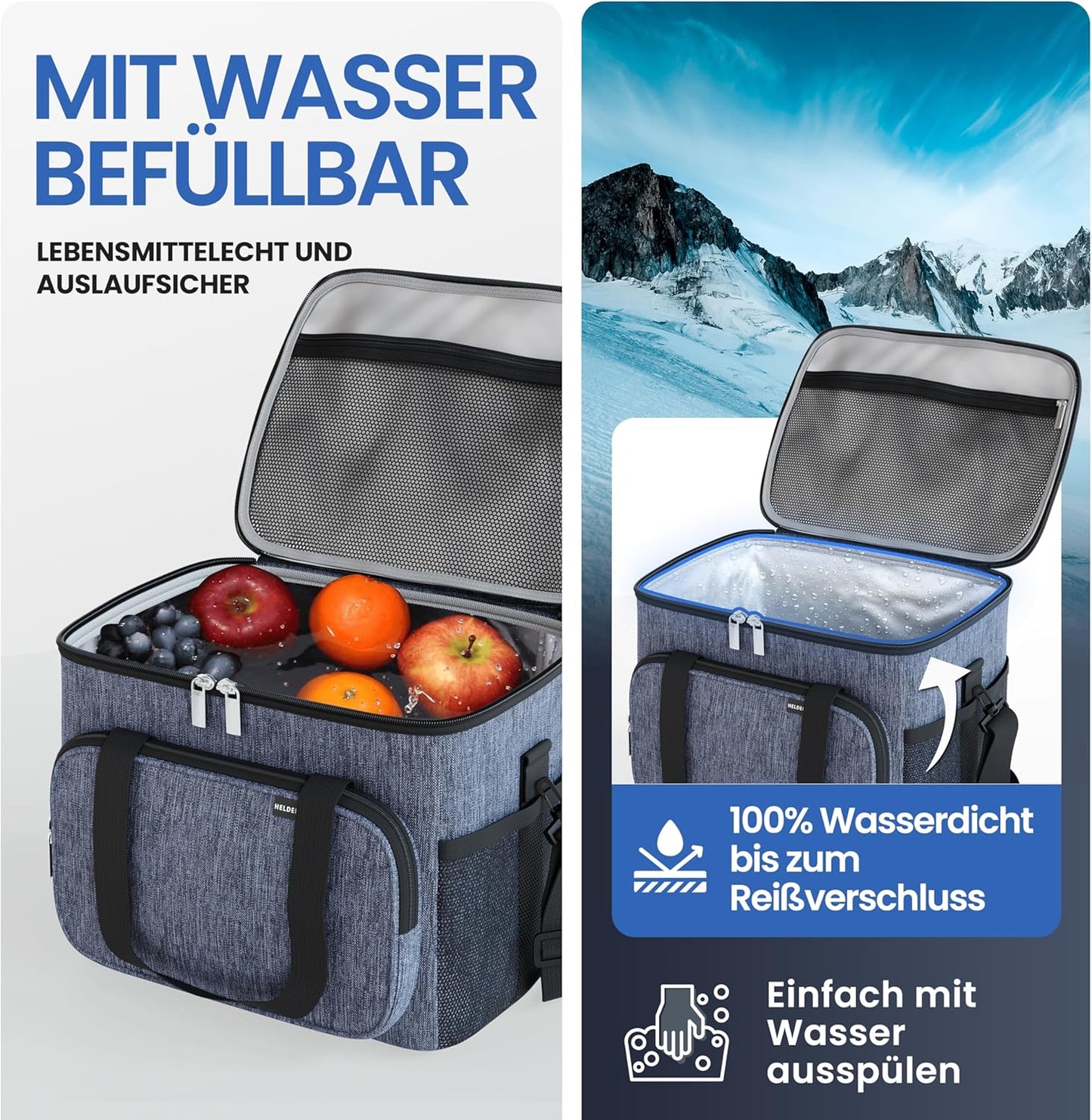 Faltbare Kühltasche, 20L (L34 x B26 x H26 cm) Navyblue