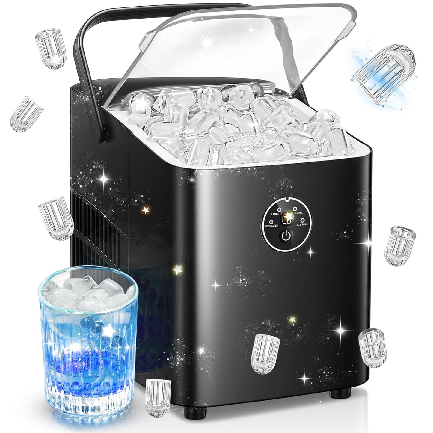 Eiswürfelmaschine, Schwarz