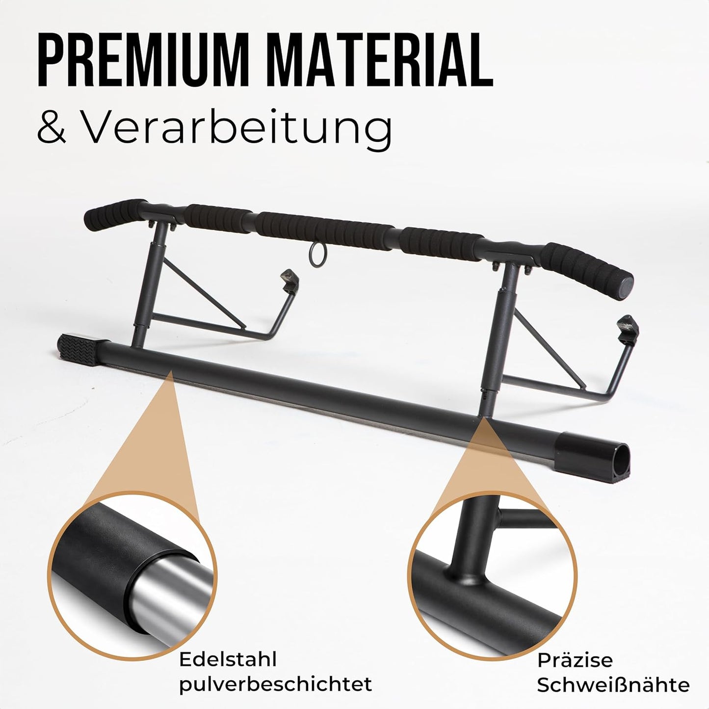 Klimmzugstange für Türrahmen bis 150kg, braun
