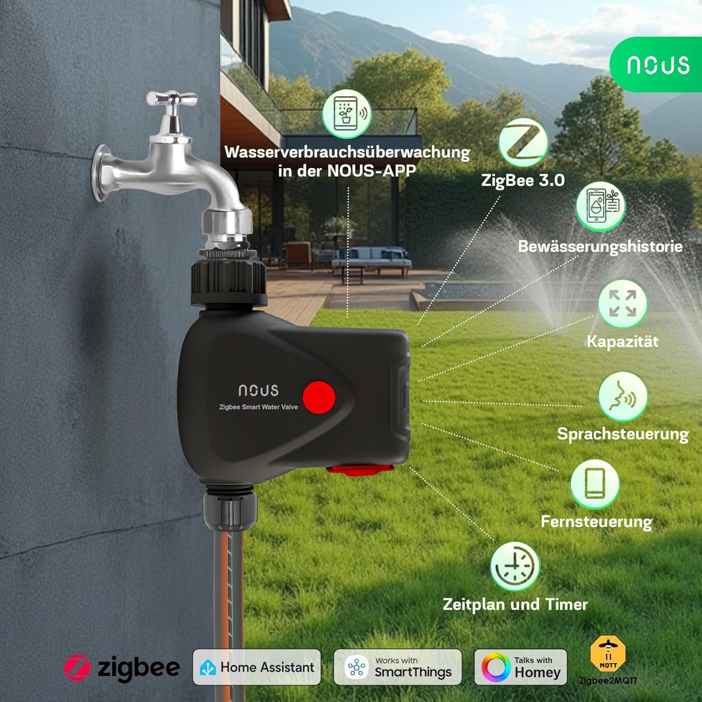 ZigBee Smarter Bewässerungsregler mit App-Steuerung