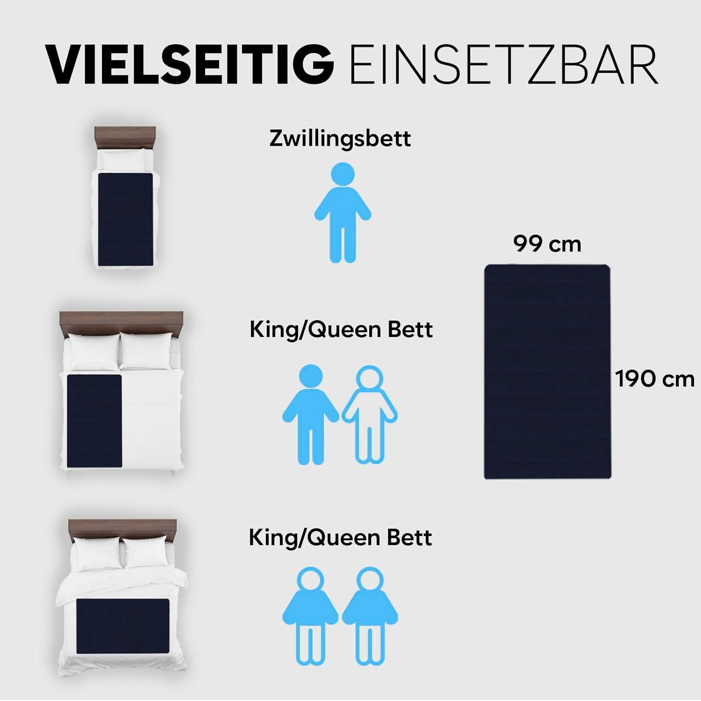 Bett-Kühlsystem, Marine Blau