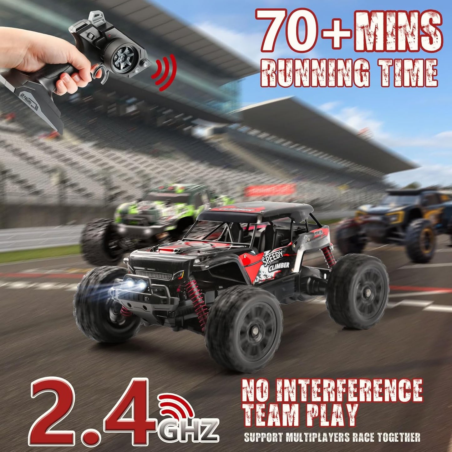Ferngesteuerter Offroad-Monstertruck, Rot