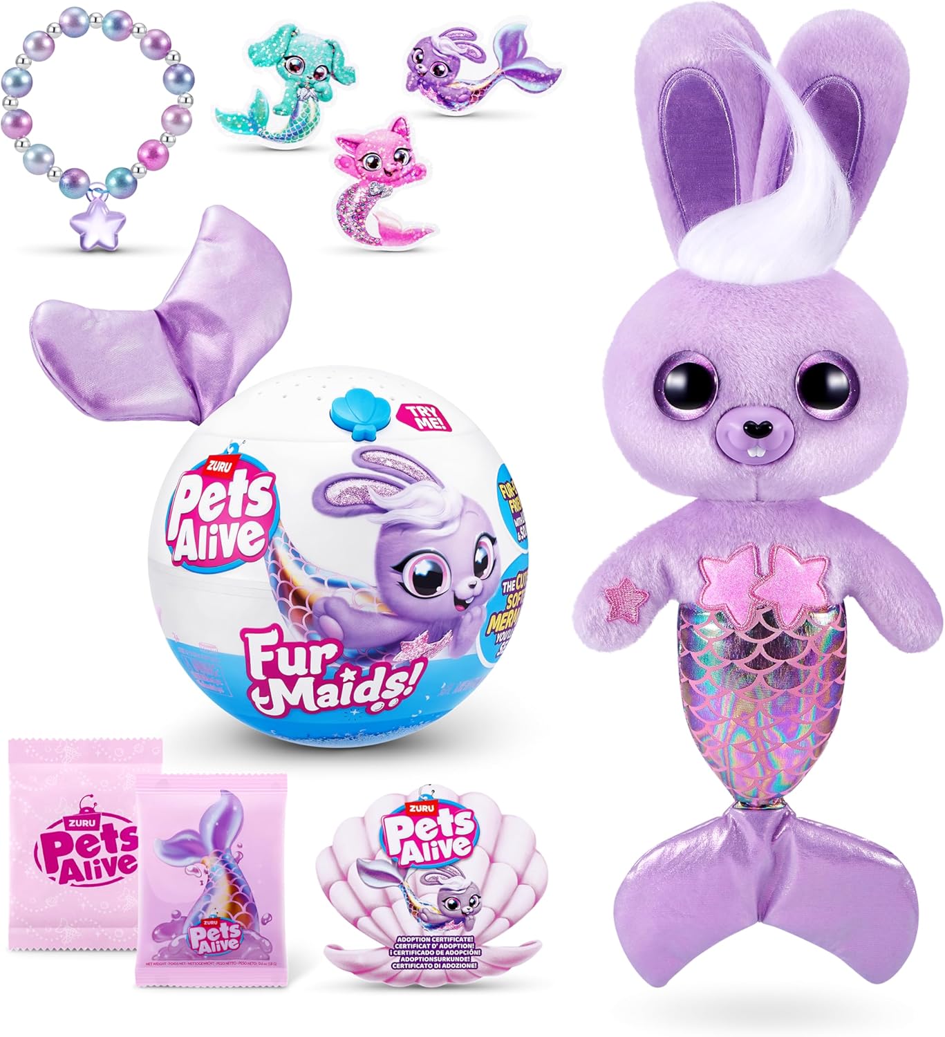 Interaktive Plüschfigur Purple Bunny mit Licht & Sound, Purple Bunny