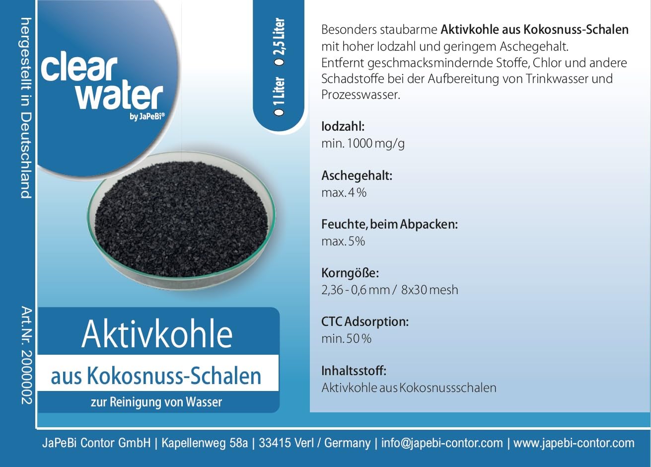 Aktivkohle Granulat zur Wasserreinigung (1kg)