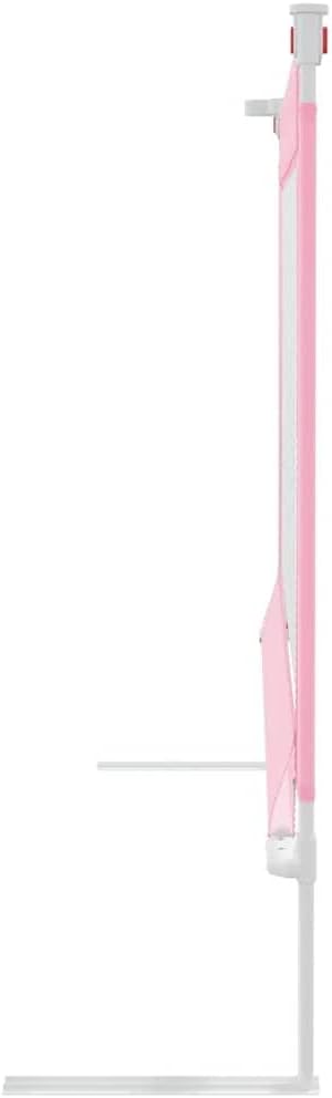 Höhenverstellbares Bettschutzgitter, klappbar, Rosa 200 x 25 cm