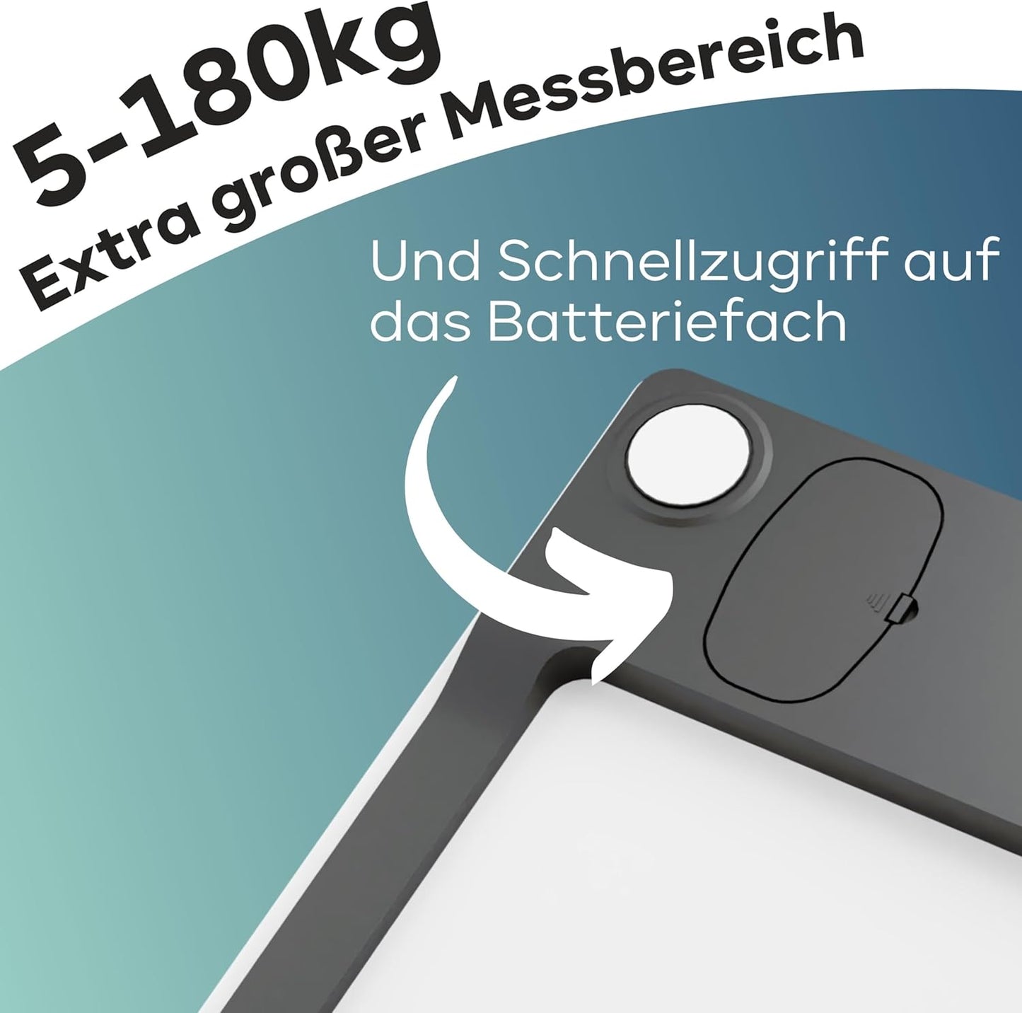 Digitale Personenwaage PC-PW 3122, Weiss 30 x 30 cm