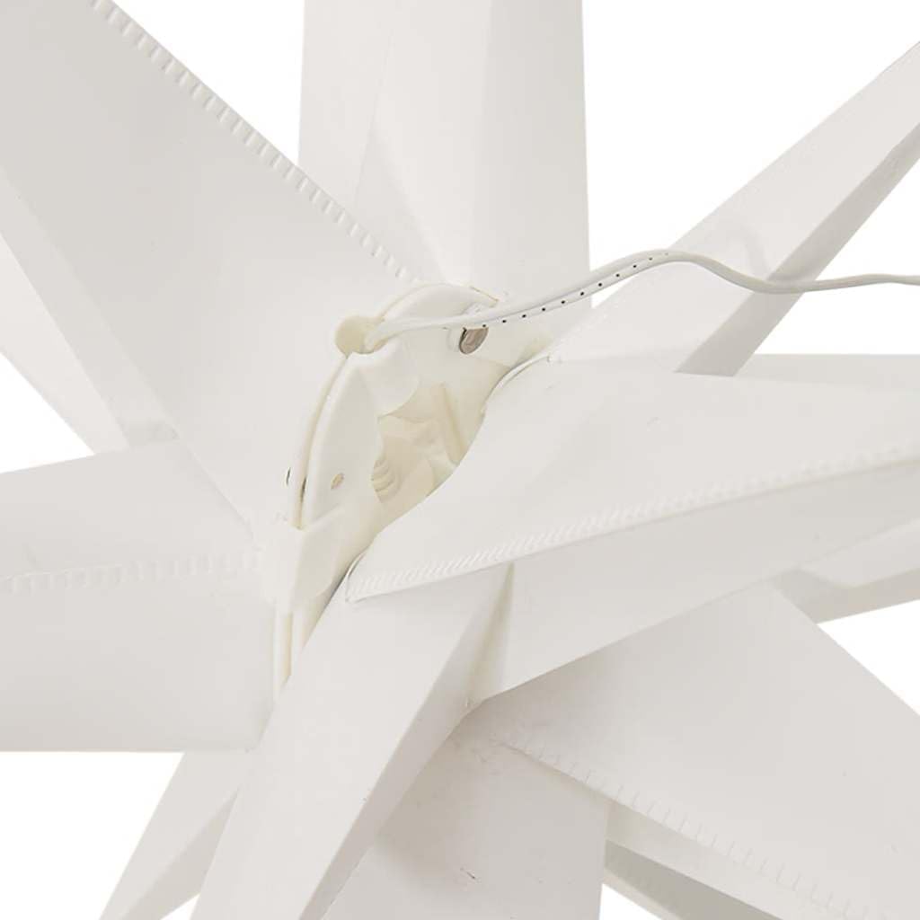 Faltbarer LED-Adventsstern mit Timer, 57 cm Weiss