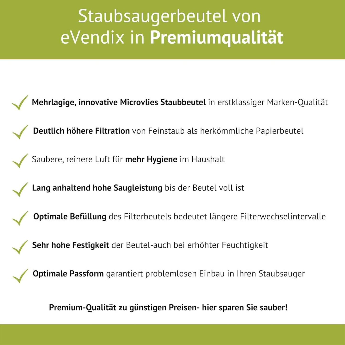 8 x Staubsaugerbeutel, 8 Staubsaugerbeutel