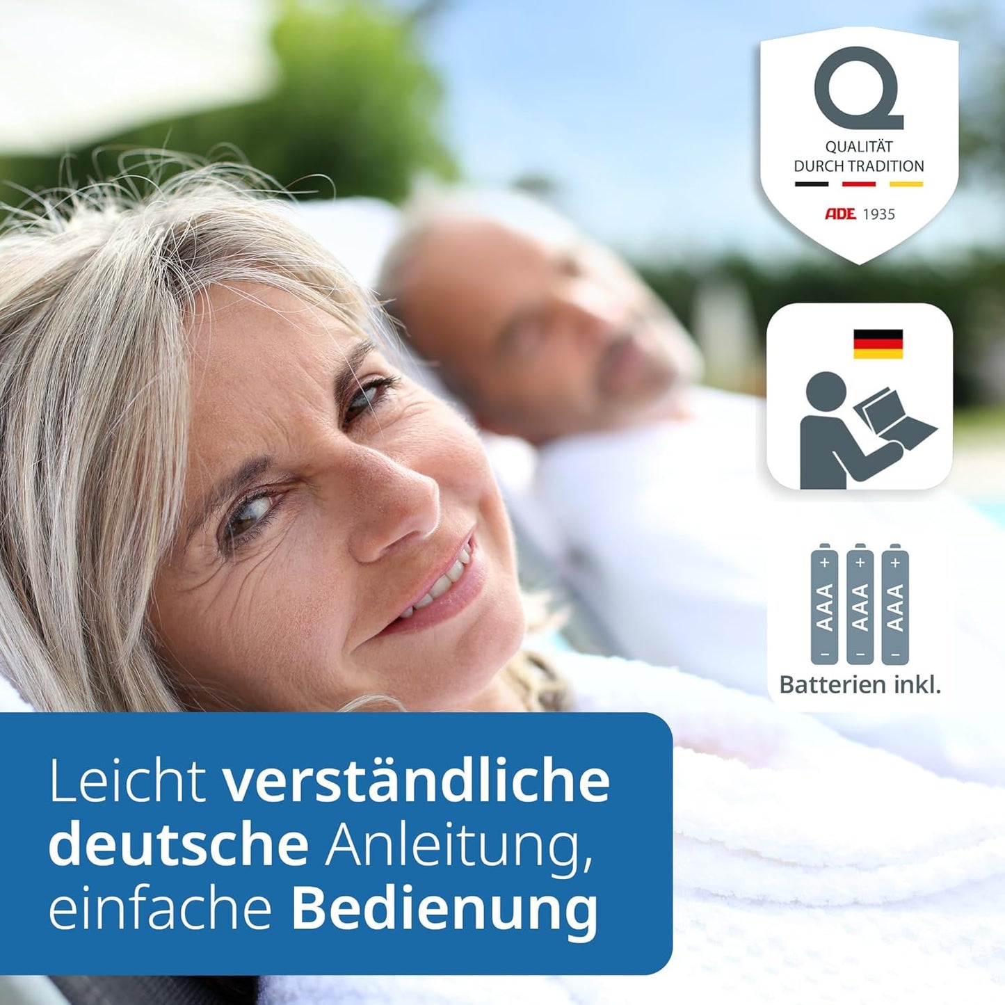Digitale Personenwaage mit LED-Display, Weiss