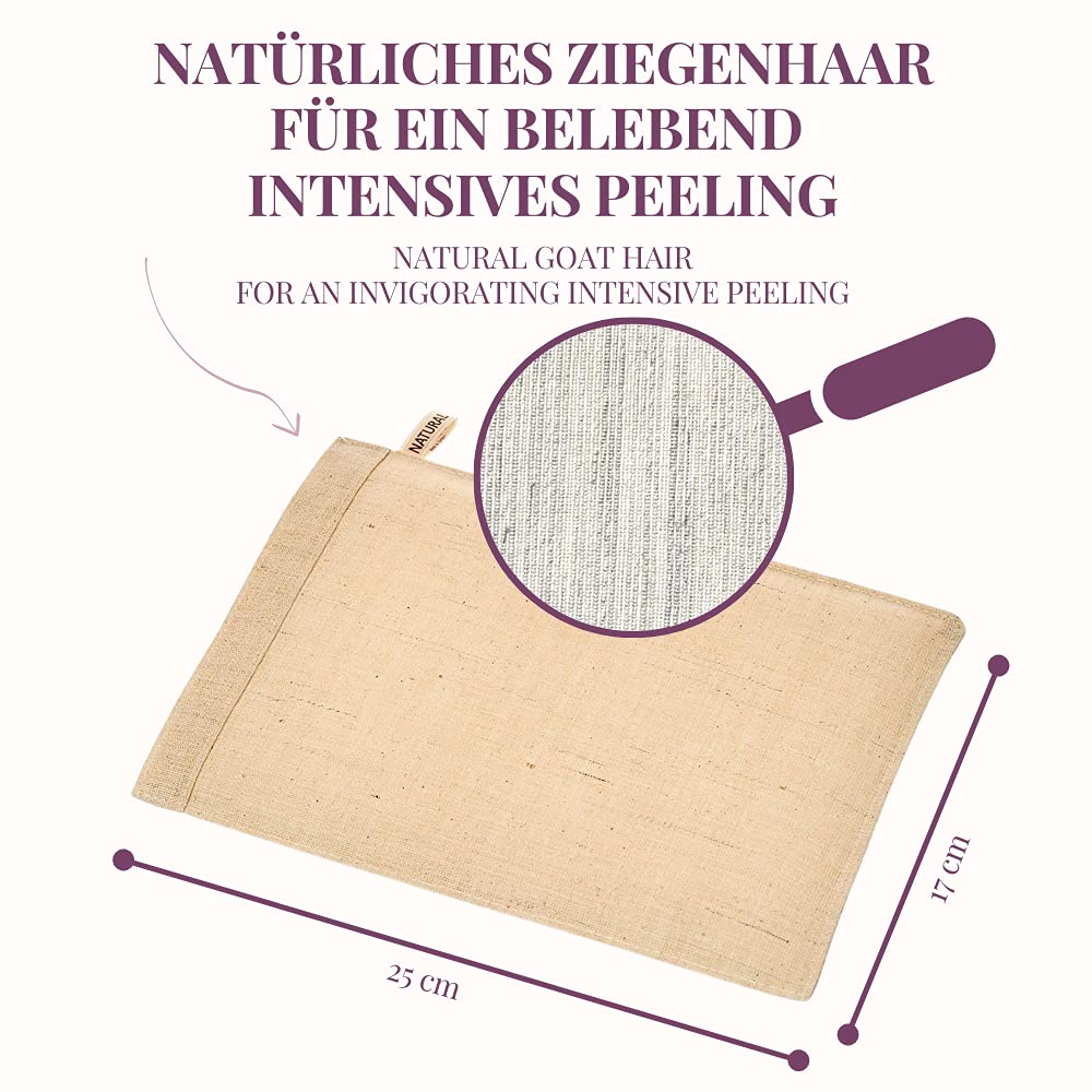 Peelinghandschuh aus Ziegenhaar für Körperpeeling