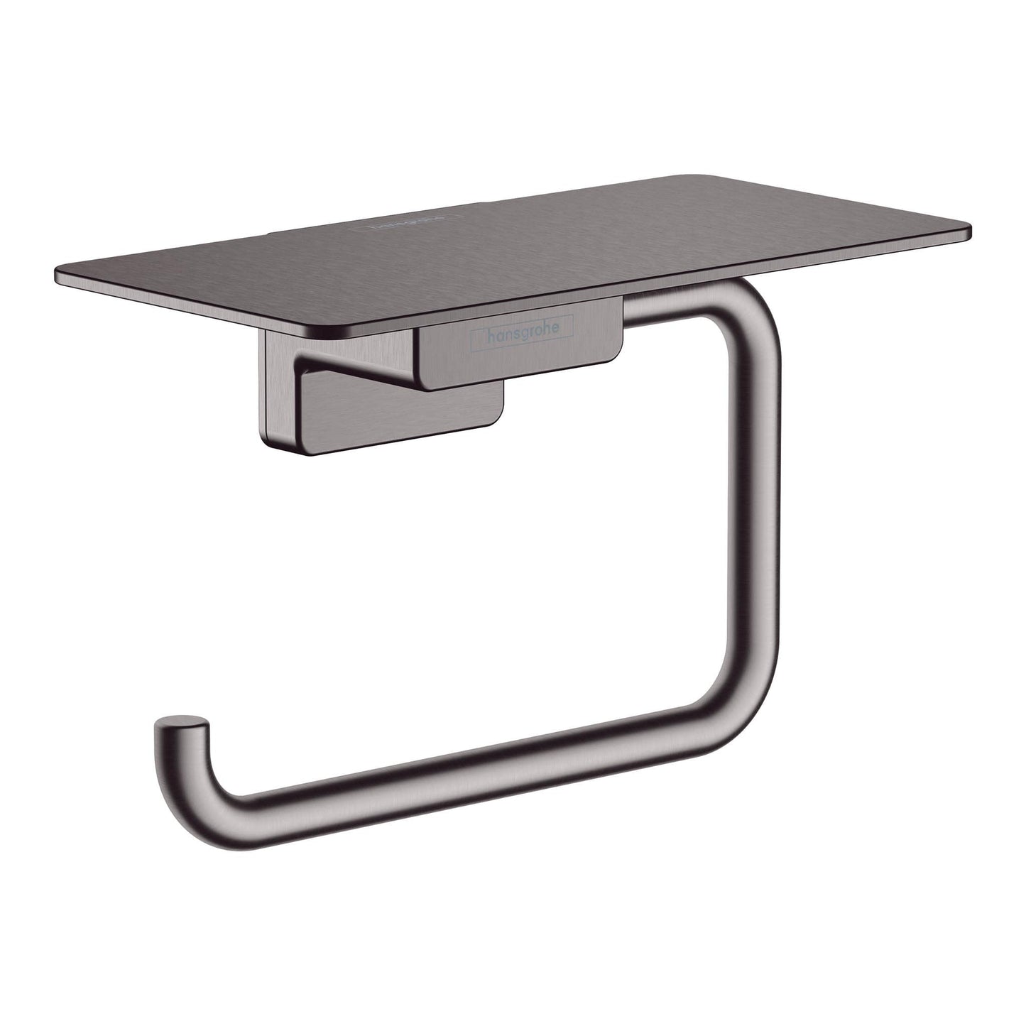 Papierrollenhalter AddStoris, Brushed Black Chrome 1 Rolle mit Ablage