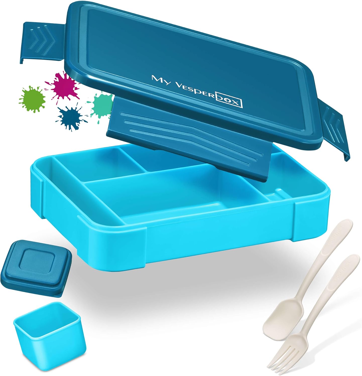 Brotdose für Kinder mit Fächern (LITE), Blau