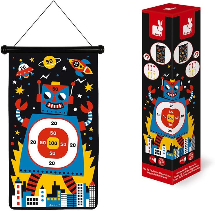 Magnetisches Dartspiel mit Roboter-Motiv, Roboter