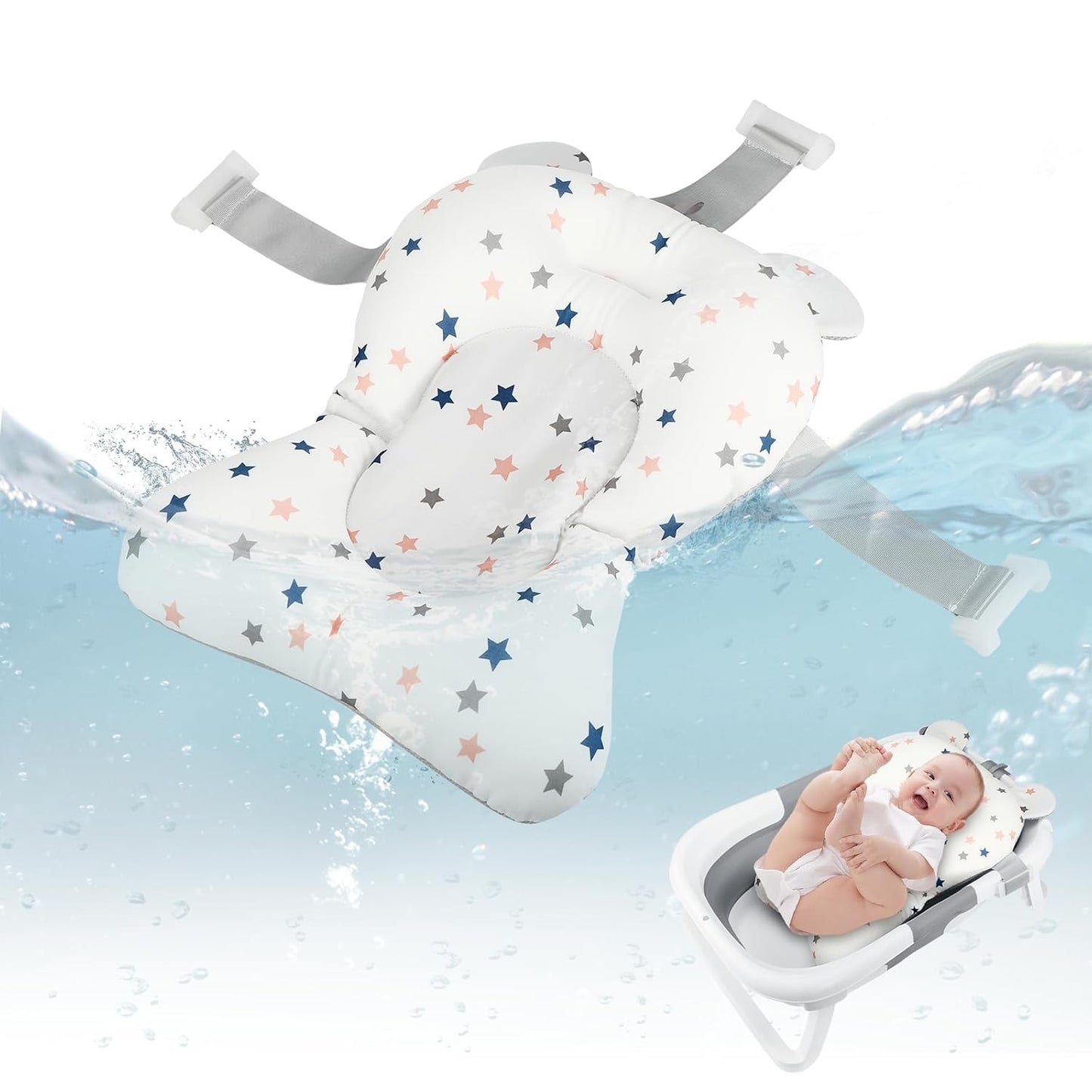 Rutschfestes Baby-Badewannenkissen