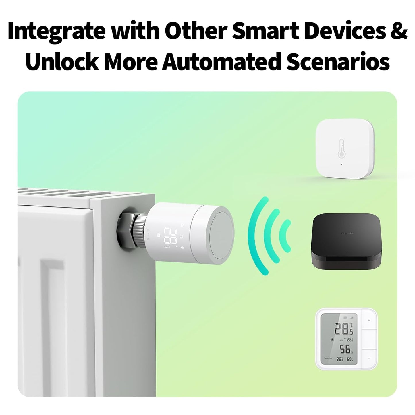 Smartes Heizkörperthermostat W600, Zigbee/Thread kompatibel, Unterstützt Zigbee /Thread