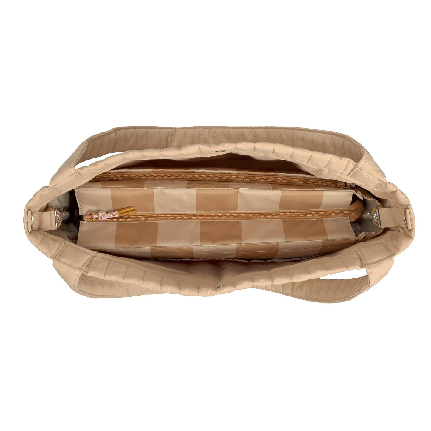Baby-Wickeltasche mit Kinderwagenbefestigung, Beige