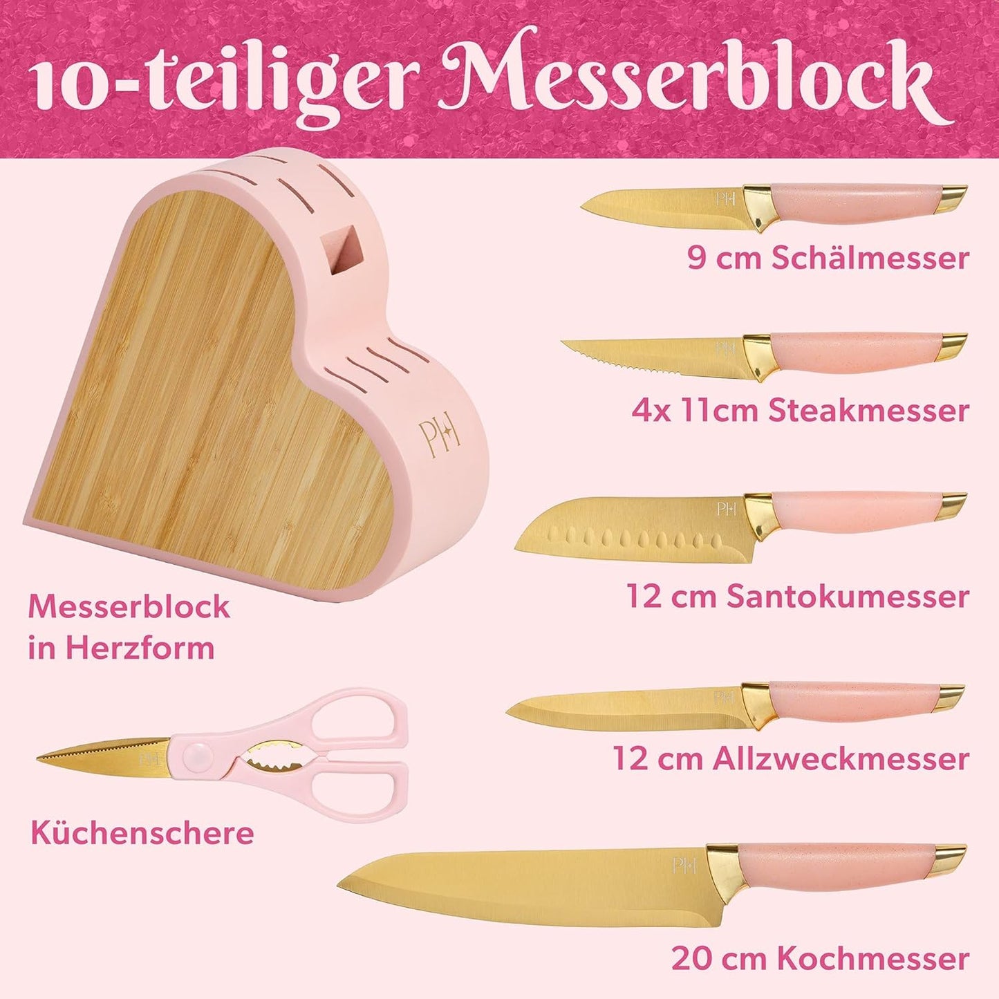 10-teiliges Messerblockset