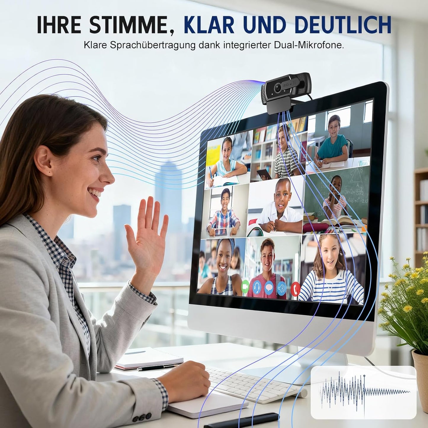 4K Webcam W12 mit Sony-Sensor und Autofokus, 4K